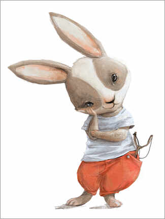 Veggbilde Cheeky bunny boy - Eve Farb