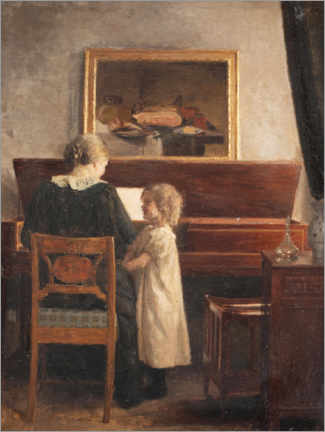 Lærredsbillede  Ved klaveret - Peter Vilhelm Ilsted
