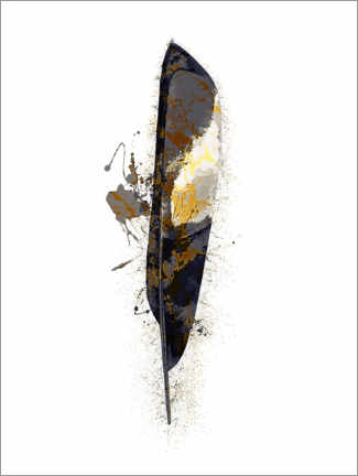 Acrylic print  Golden feather - SW Clough