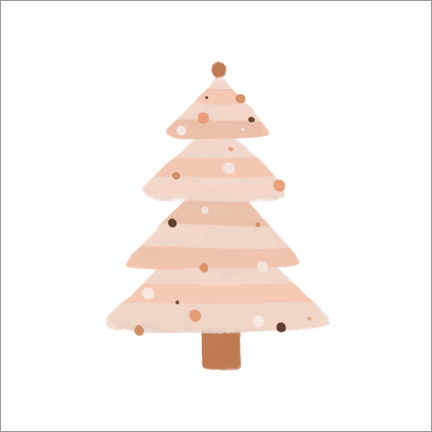 Poster Beige Christmas tree I