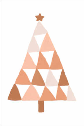 Plakat Beige Christmas tree III