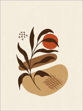 Poster Autumn vintage leaves