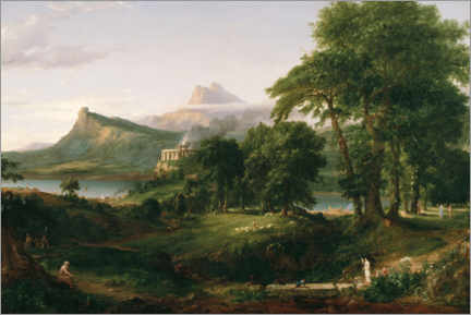 Poster  La course de l&#039;empire, l&#039;état arcadien ou pastoral - Thomas Cole