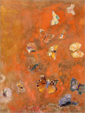 Akrylglastavla  Evocation of Butterflies - Odilon Redon