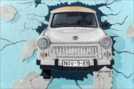 Poster Test the best, Trabi breaks through the wall