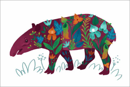 Billede  Endangered wildlife: malayan tapir - Leonora Camusso