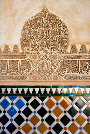 Wall print  Moorish ceramic tiles and stucco - Paul Williams - Funkystock