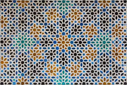 Canvas-taulu  Mudejar tiles in the Alcazar of Seville - Thomas Dressler