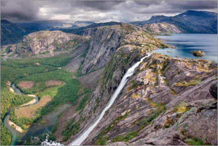Poster Litlverivassforsen waterfall