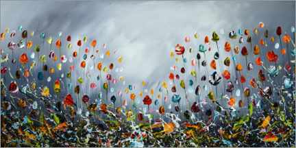 Print  Abstract Flowers XIII - Theheartofart Gena