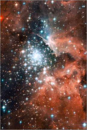 Quadro de madeira  Nebulosa NGC 3603 - NASA
