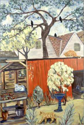 Wall print  Backyard Jungle - Deborah Eve Alastra