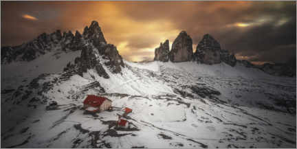 Wandbild  Tre Cime - Dolomiten, Italien - Rafal Kaniszewski