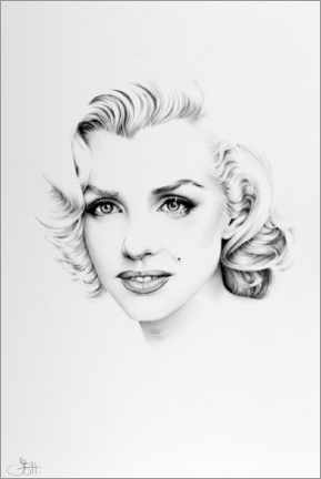 Wandbild Marilyn Monroe Portrait - Ileana Hunter