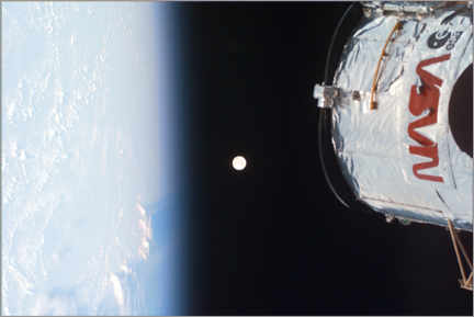 Poster Earth, Moon and Hubble