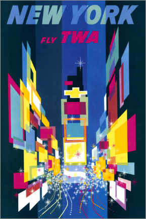 Póster Nueva York, Fly TWA