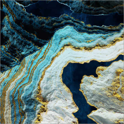 Poster Aerial Ocean Abstract