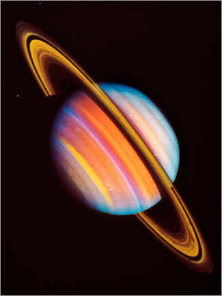 Reprodução  Imagem da Voyager 2 de Saturno - NASA