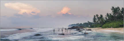 Poster  Sri Lanka Stilt Fishermen Landscape in Sri Lanka - Matthew Williams-Ellis
