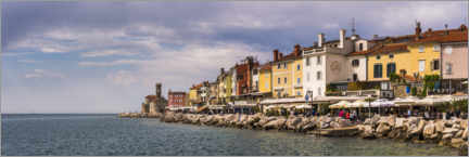 Poster Città di Pirano sulla costa mediterranea