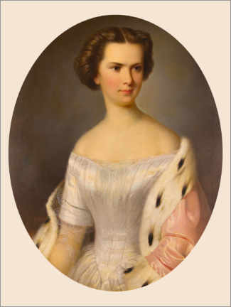 Póster  Retrato da jovem imperatriz Elisabeth com uma capa de arminho