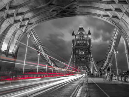 Wandbild  Tower Bridge Strip Lights, London - Assaf Frank