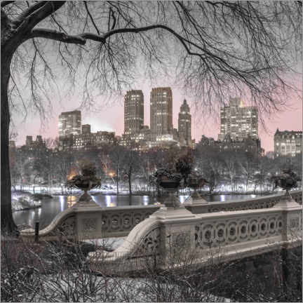 Póster Central Park al atardecer