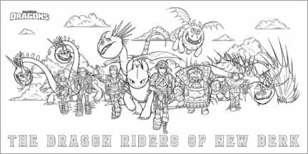 Veggbilde  The dragon riders of New Berk