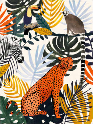 Canvas print Jungle Jumble I - Victoria Borges