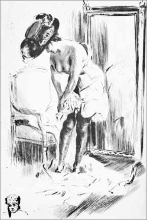 Poster Woman getting dressed