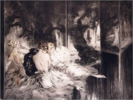 Wandbild  Drei Frauen entspannen sich - Louis Icart