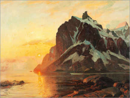 Tableau  Soleil de minuit des Lofoten - Thorolf Holmboe