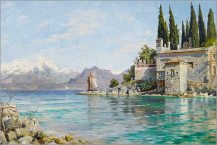Poster First spring at Punta San Vigilio on Lake Garda