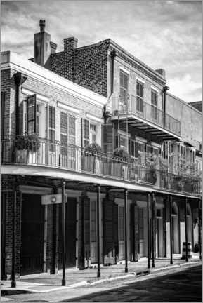 Poster Black NOLA - New Orleans Balcony