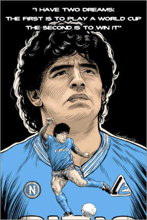 Lærredsbillede  Diego Armando Maradona - Paola Morpheus
