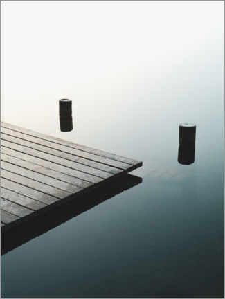 Cuadro de metacrilato  Embarcadero tranquilo en el lago - Lukas Saalfrank