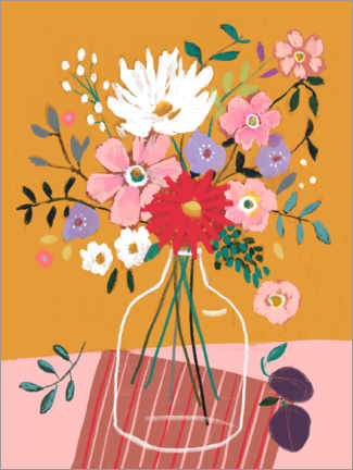 Wall print  Colorful bouquet - Sharon Montgomery