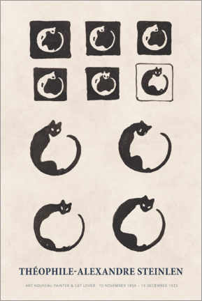 Poster Théophile-Alexandre Steinlen - Cat study