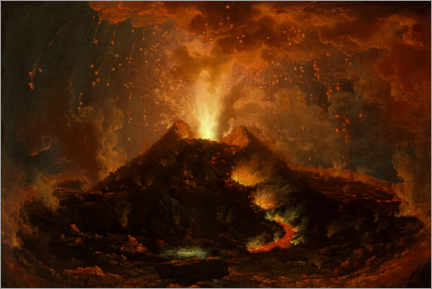 Wall print  The eruption of Vesuvius - Pierre Jacques Volaire