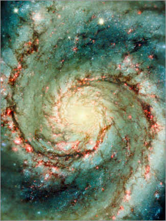 Wall print  M51 whirlpool galaxy - NASA