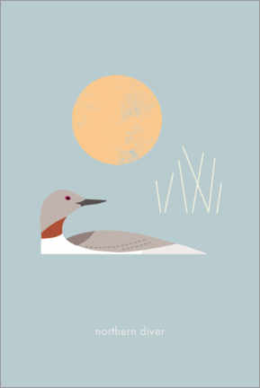 Wall print  Northern Diver - Maja Modén