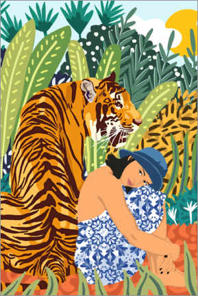 Wandbild  Erwecke den Tiger - Uma 83 Oranges