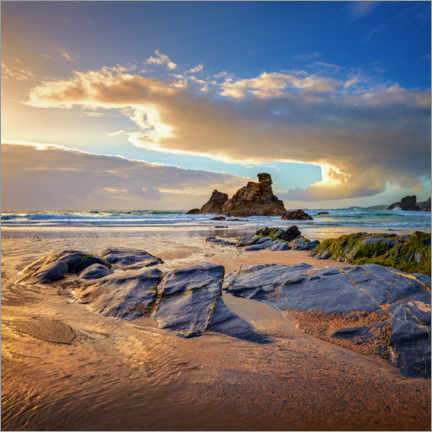 Print  Strand in Cornwall - Silvio Schoisswohl