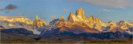 Poster Sonnenaufgang am Fitz Roy in Patagonien
