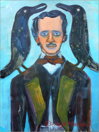 Poster  Edgar Allan Poe et les corbeaux - Diego Manuel Rodriguez