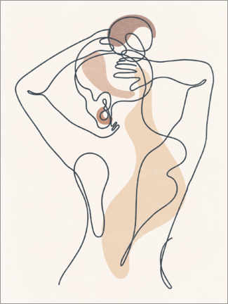 Poster  Feminines Rückenportrait - TAlex