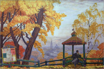 Tableau  Jardin sur la ville - Boris Mihajlovic Kustodiev