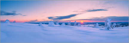 Tableau Coucher de soleil en Laponie - Denis Feiner
