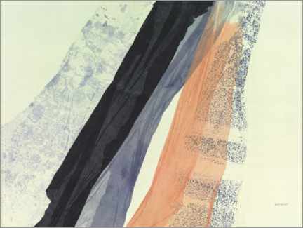 Poster Navy & Peach abstract