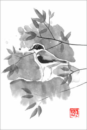 Poster Oiseau dans un arbre II